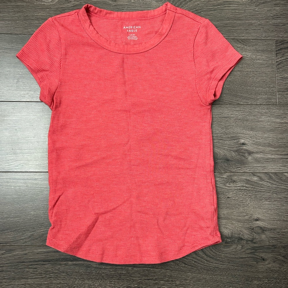 American Eagle Hey Baby Waffle Tee
